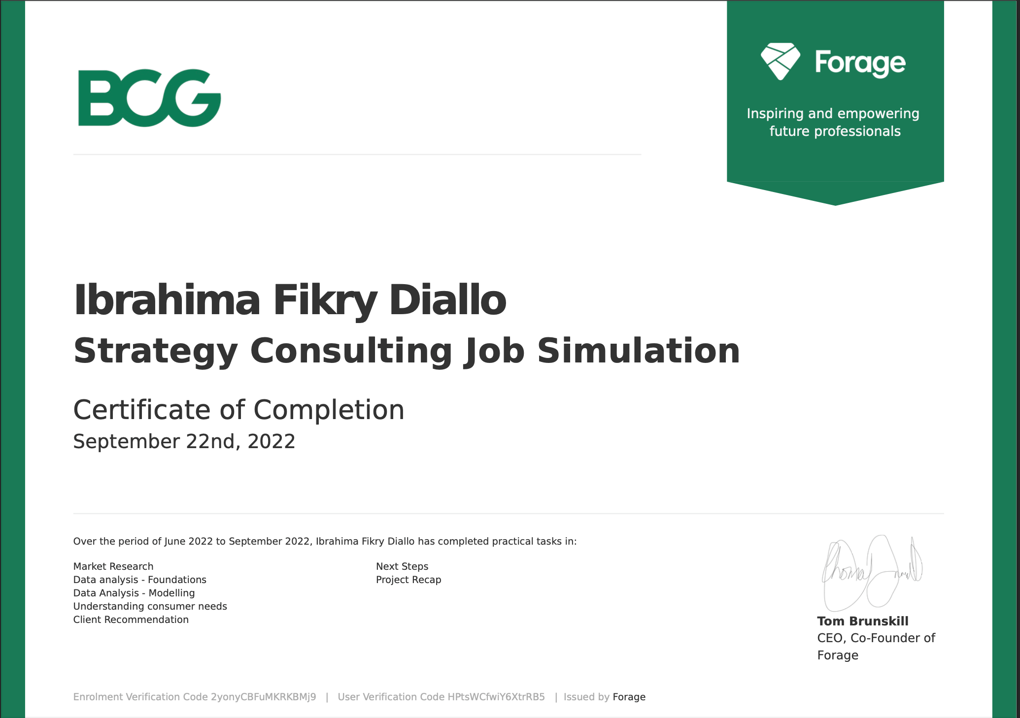 BCG Strategy Consulting Certificate